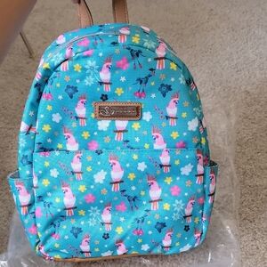 Lily Bloom Turquoise Parrot  Backpack
